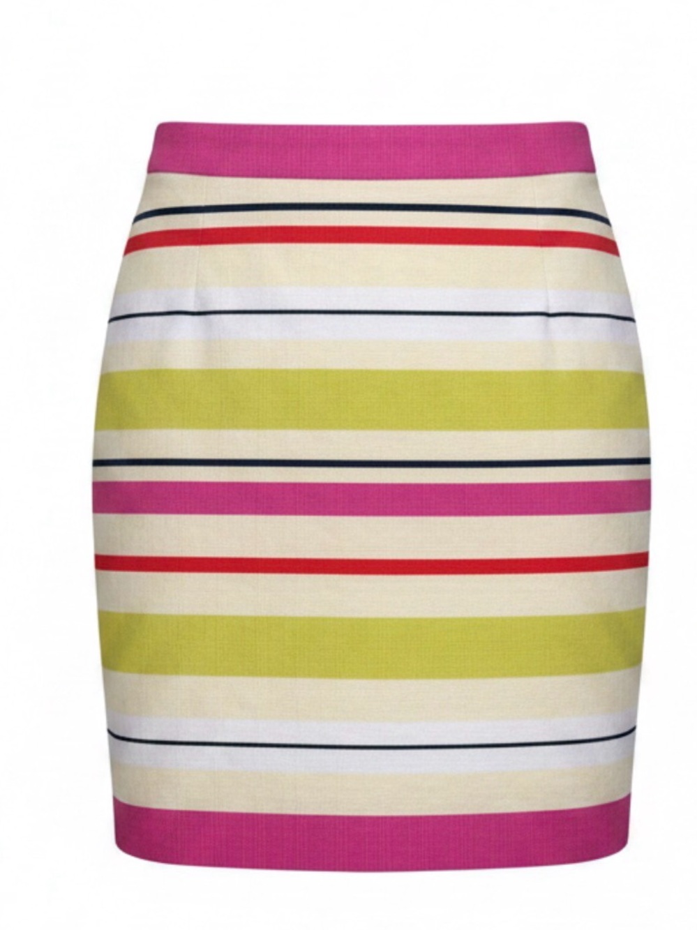 Banana Republic Striped Pencil Skirt in Pink, Lime & Cream